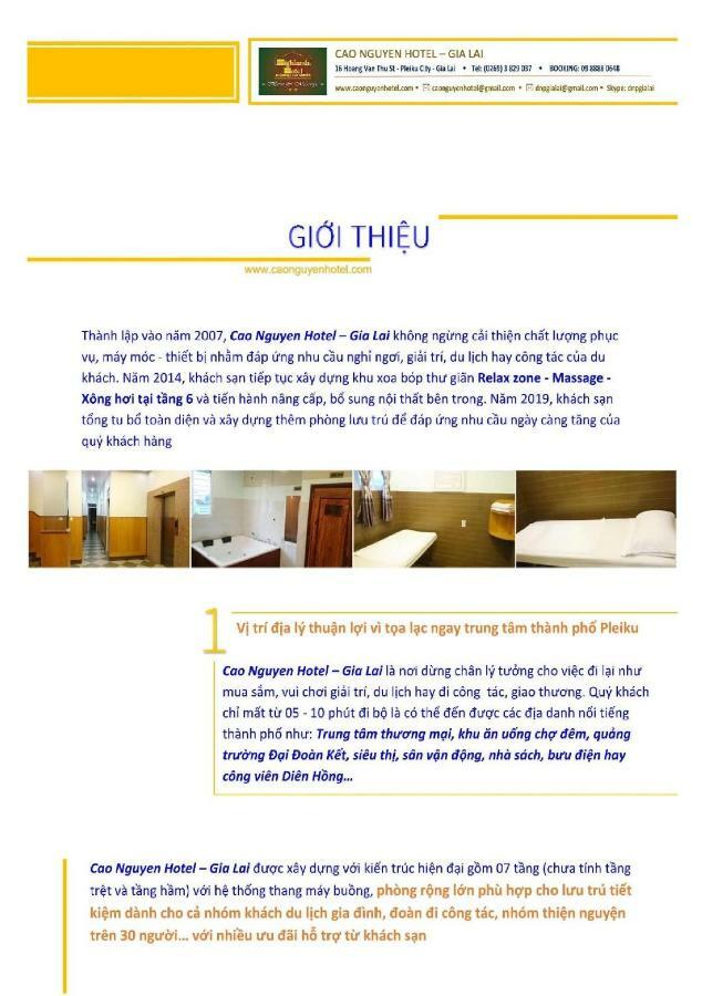 Cao Nguyen Hotel Pleiku Exterior foto